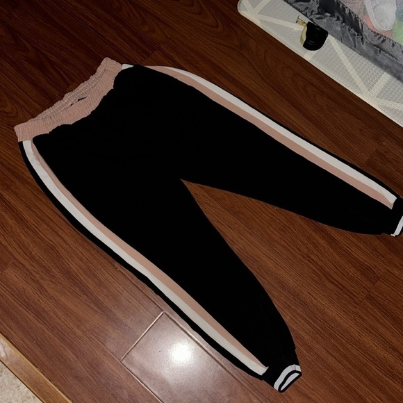 Zara track suit set 2 piece hoodie size S pants jogger size M pullon side stripe - Picture 9 of 15